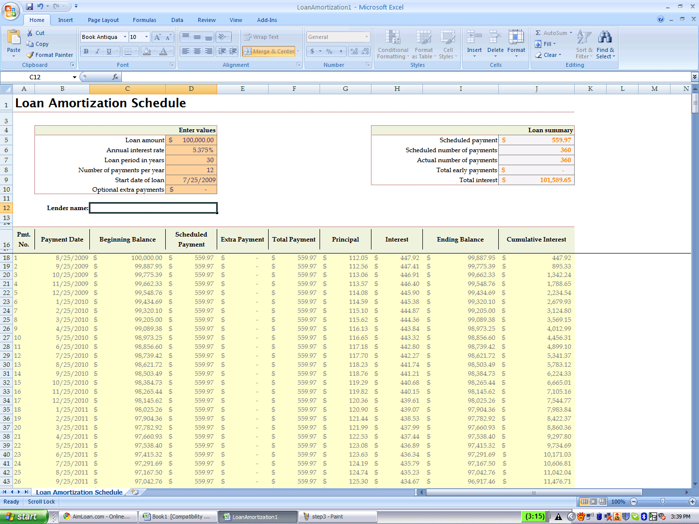 Excel Mortgage Calculator With Extra Payments