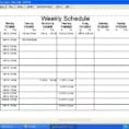 Excel Work Schedule Template