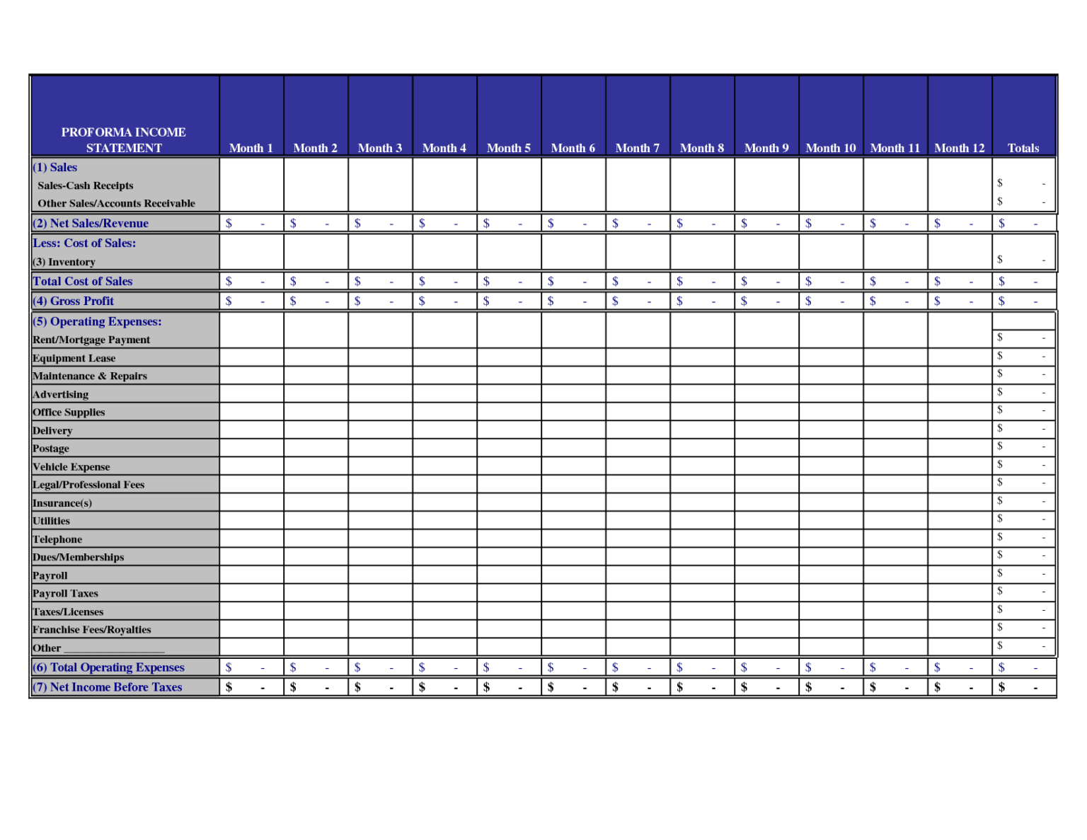 example of monthly business expenses excel spreadsheets