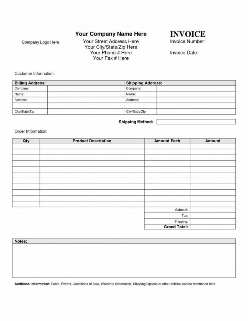 sample invoice word doc