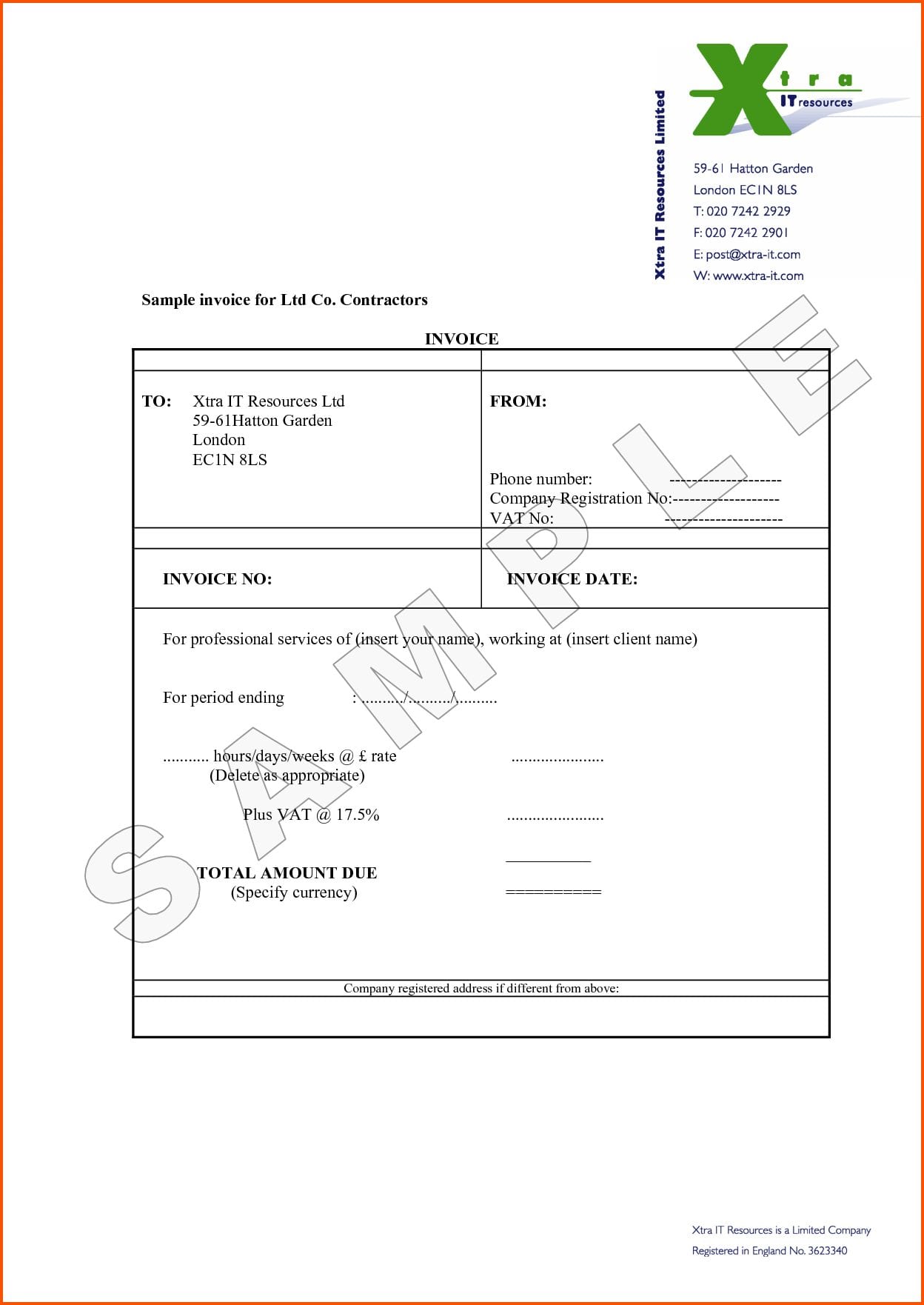 independent contractor invoice template