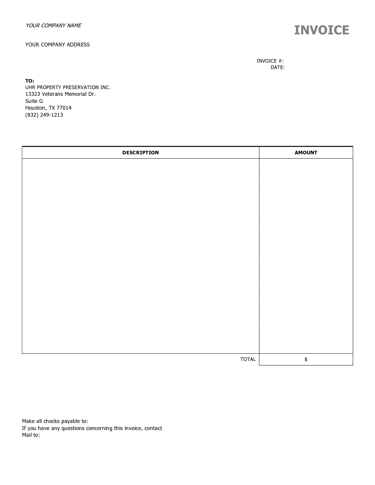 personal invoice template excel