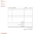 Invoice Template Open Office 2