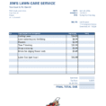 Lawn Care Invoice Template Pdf