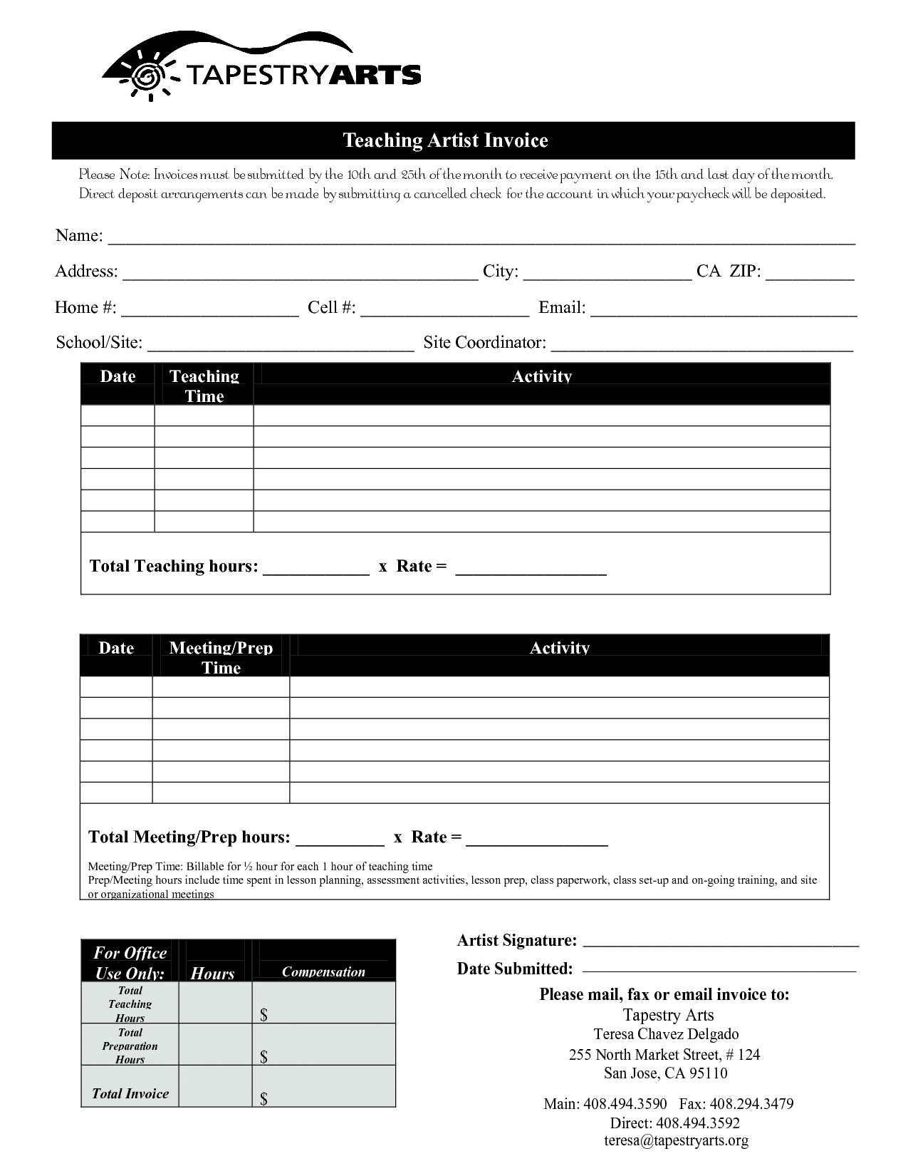 Makeup Artist Invoice Template