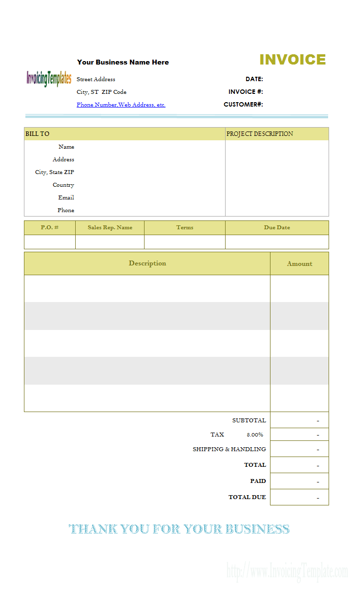 microsoft office invoice template —