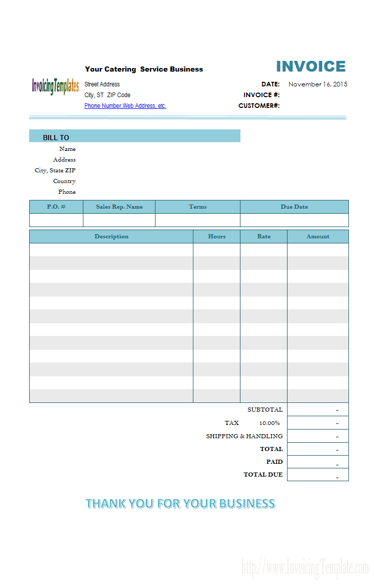 Microsoft Office Sales Invoice Template