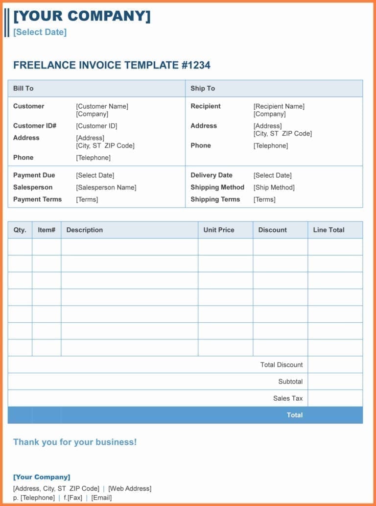 service invoice templates for microsoft word
