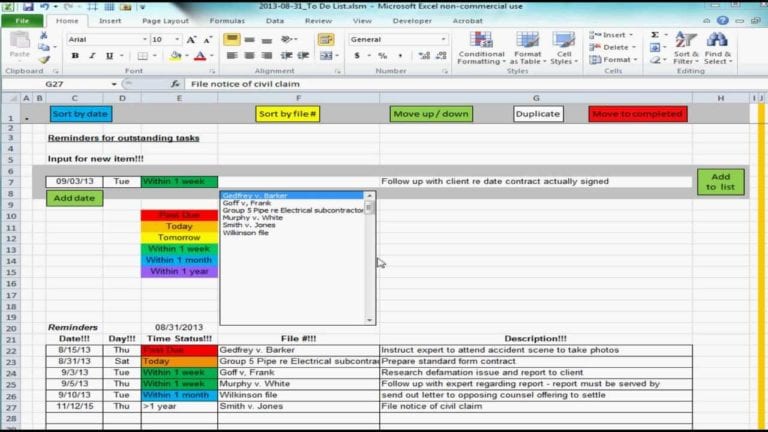 Multiple Project Tracking Template Excel Free