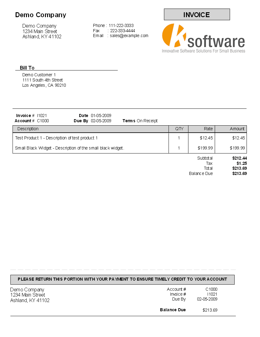 Payment Invoice Template Excel