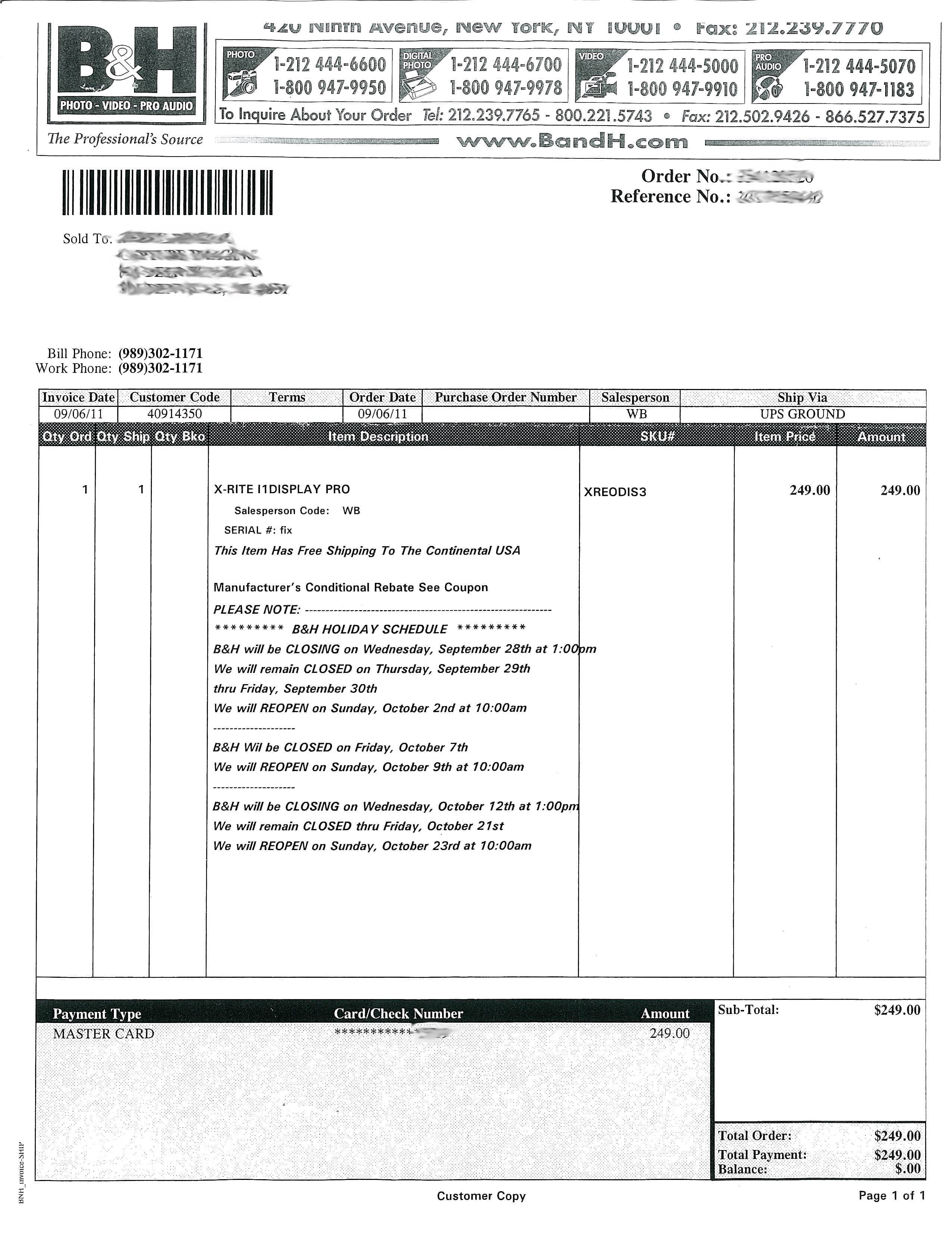 Photography Invoice Template —