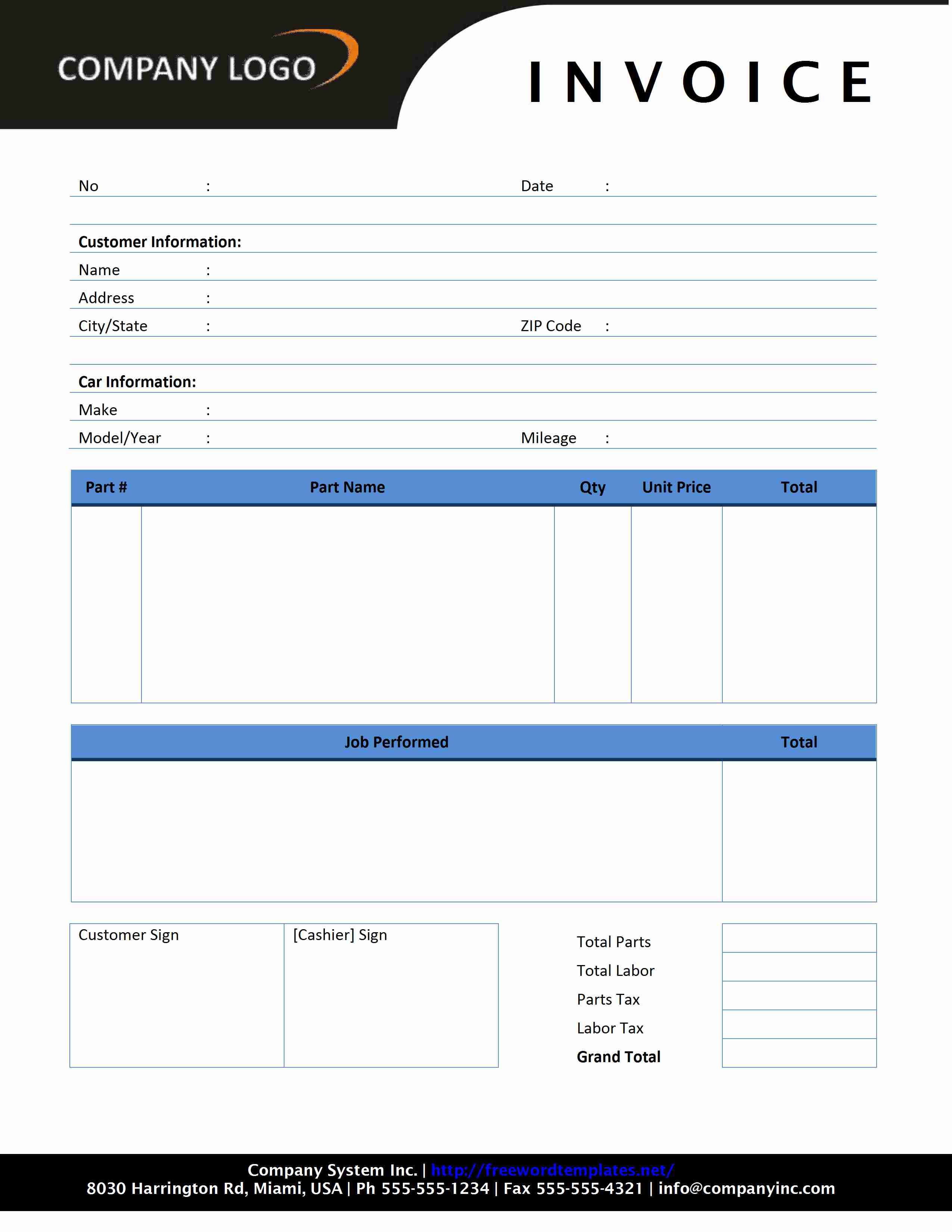 Photography Invoice Template Pdf