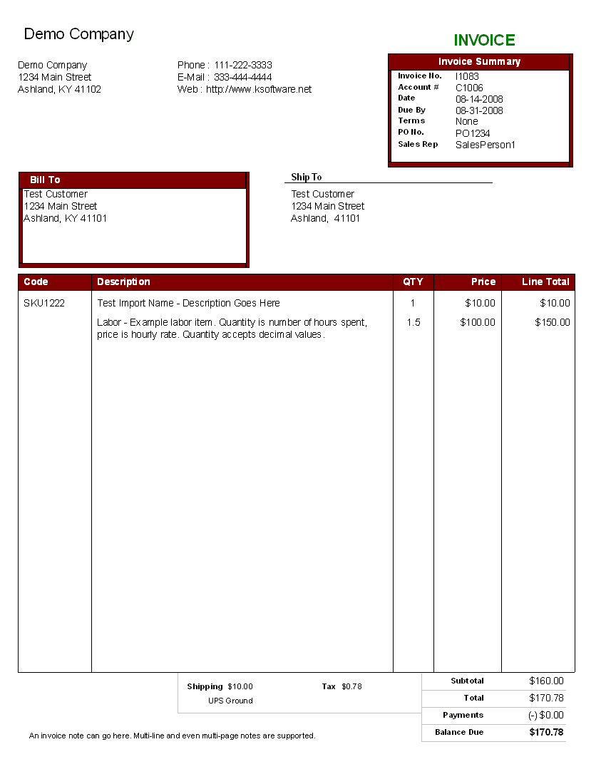 professional invoice template excel