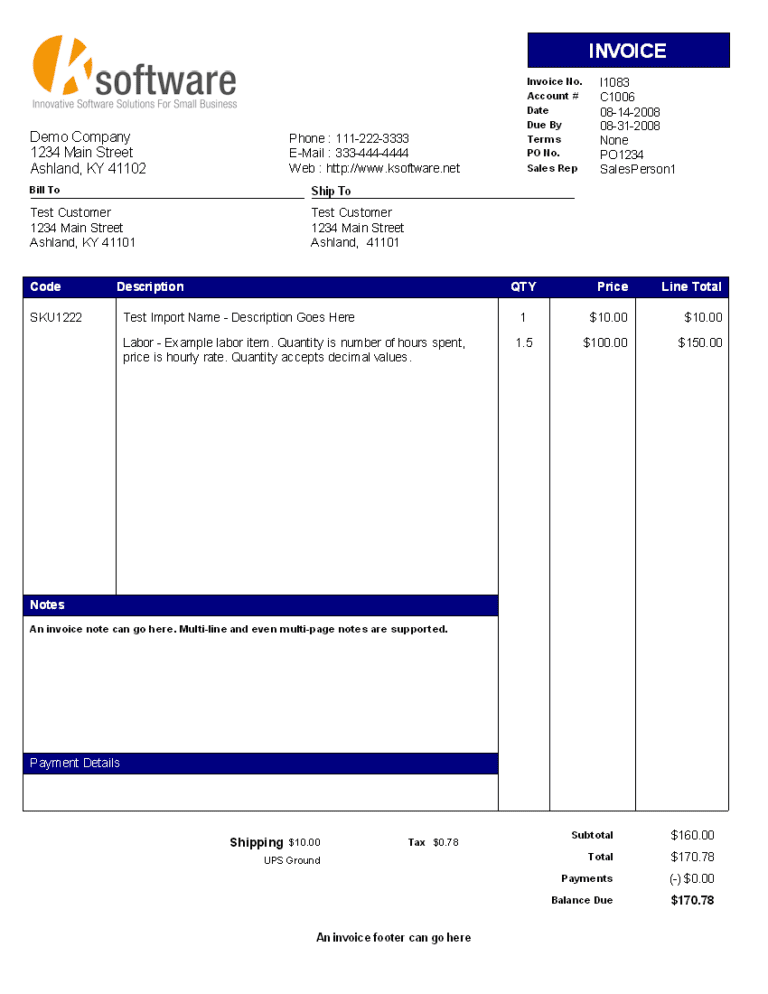 microsoft word creating invoices