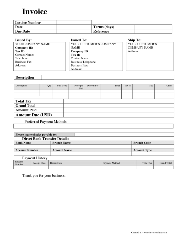 quickbooks invoice templates free