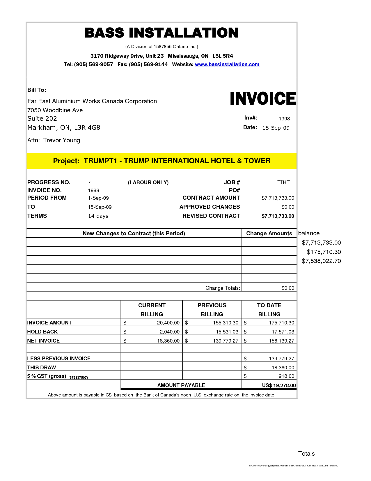 quickbooks invoice template word