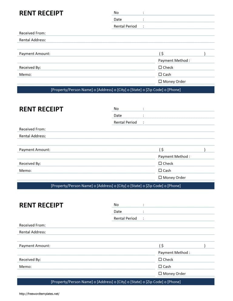 commercial property rental invoice template
