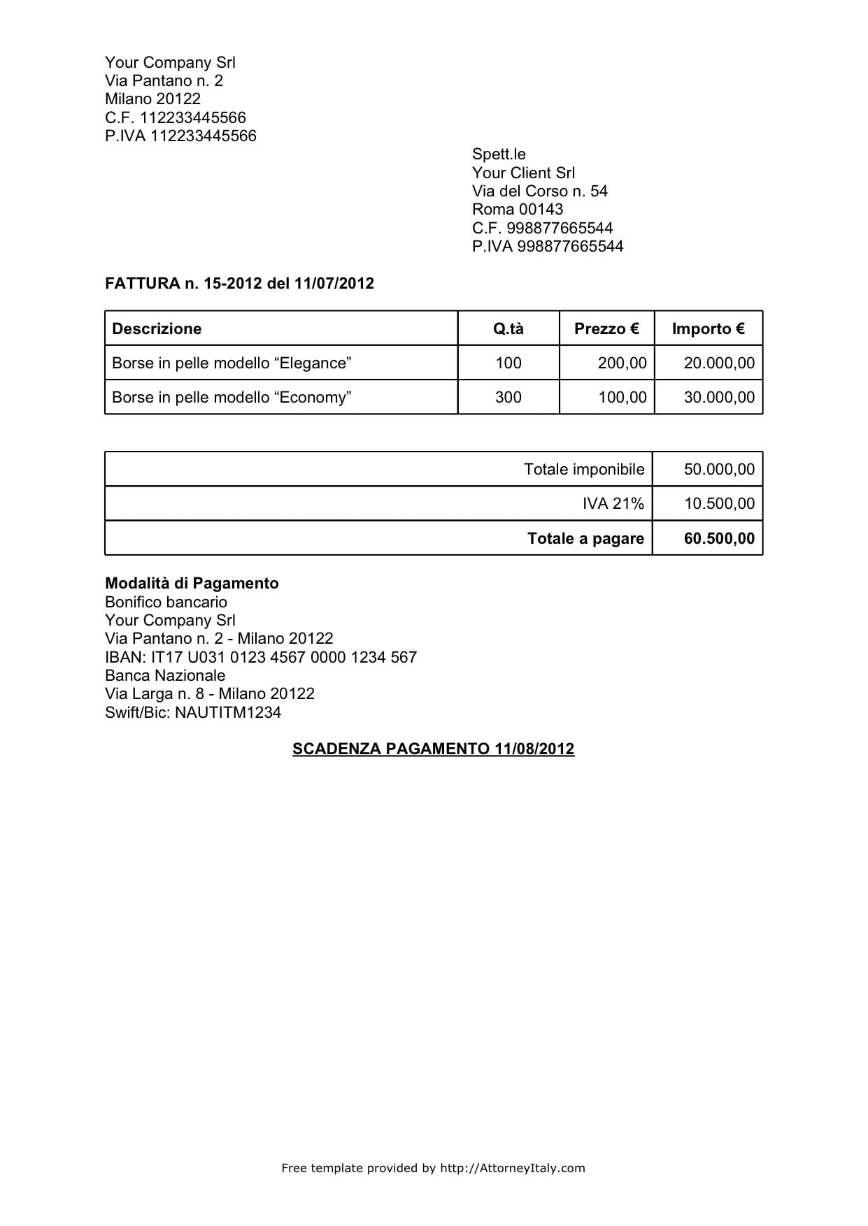 Sample Law Firm Billing Invoice