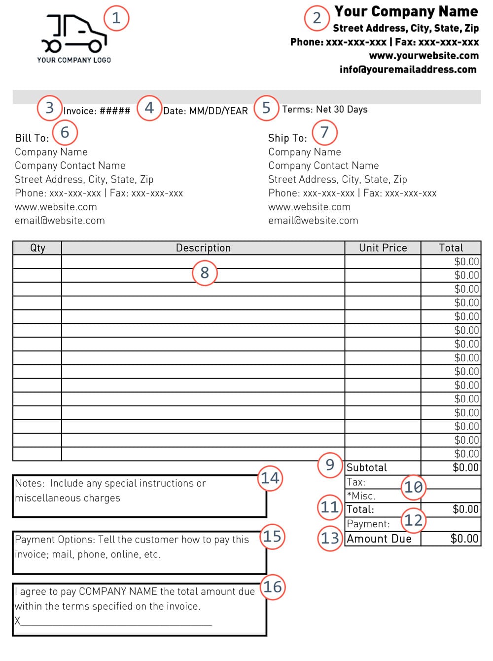 shipping invoice excelxocom