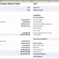 Simple Balance Sheet Template Excel