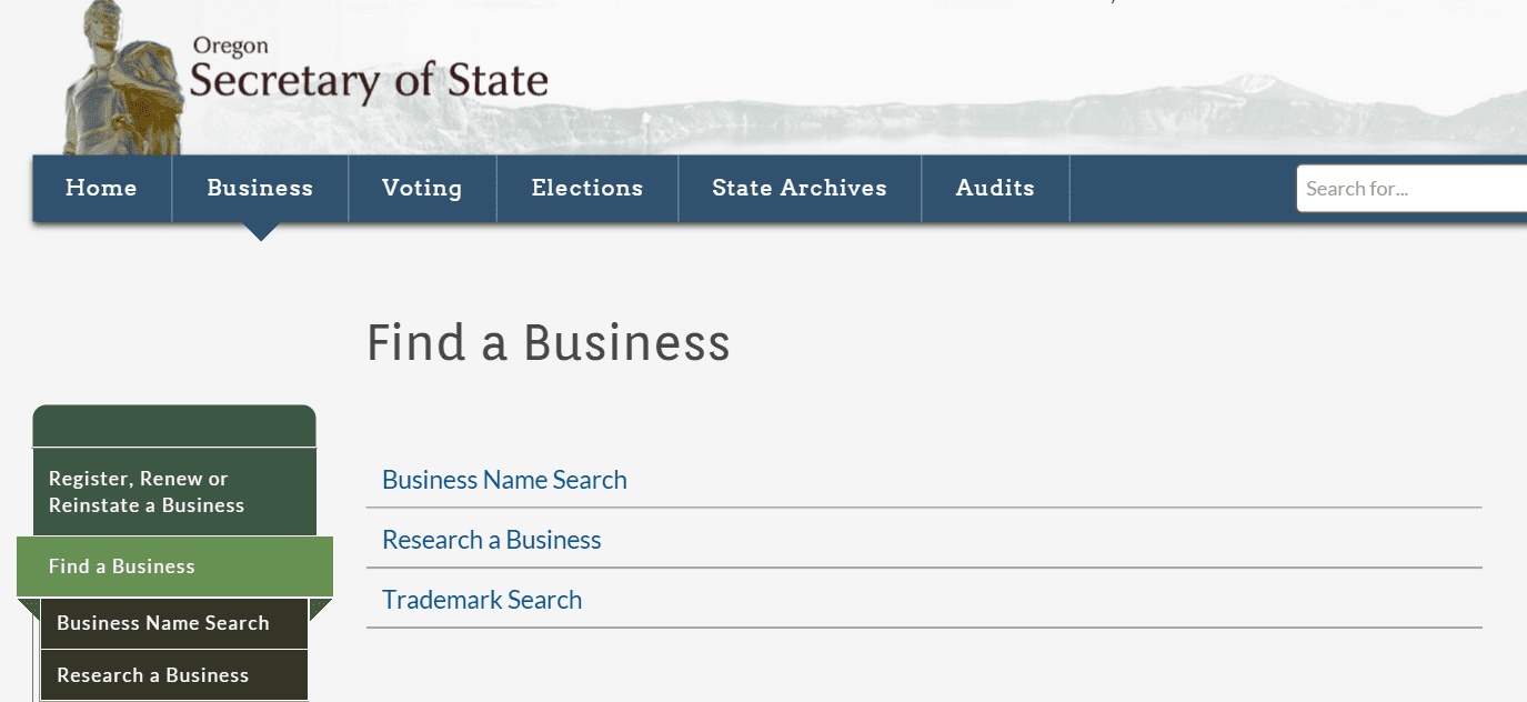 State Of Oregon Business Registration