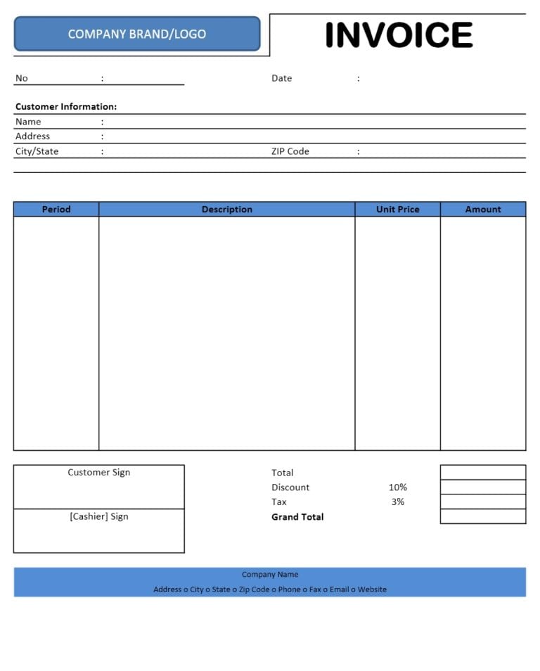 free invoicing template