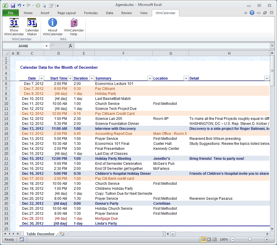 Weekly Schedule Template Word