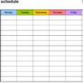 weekly work schedule template