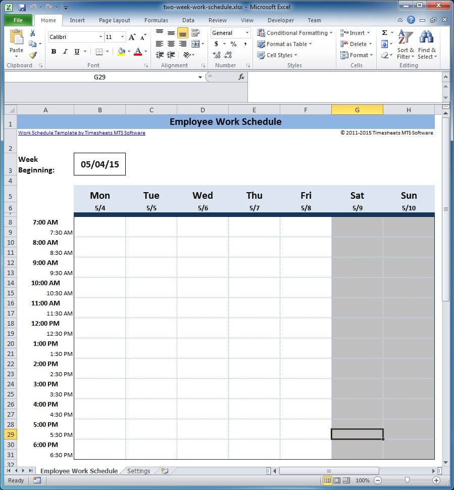 Free Work Schedule Maker