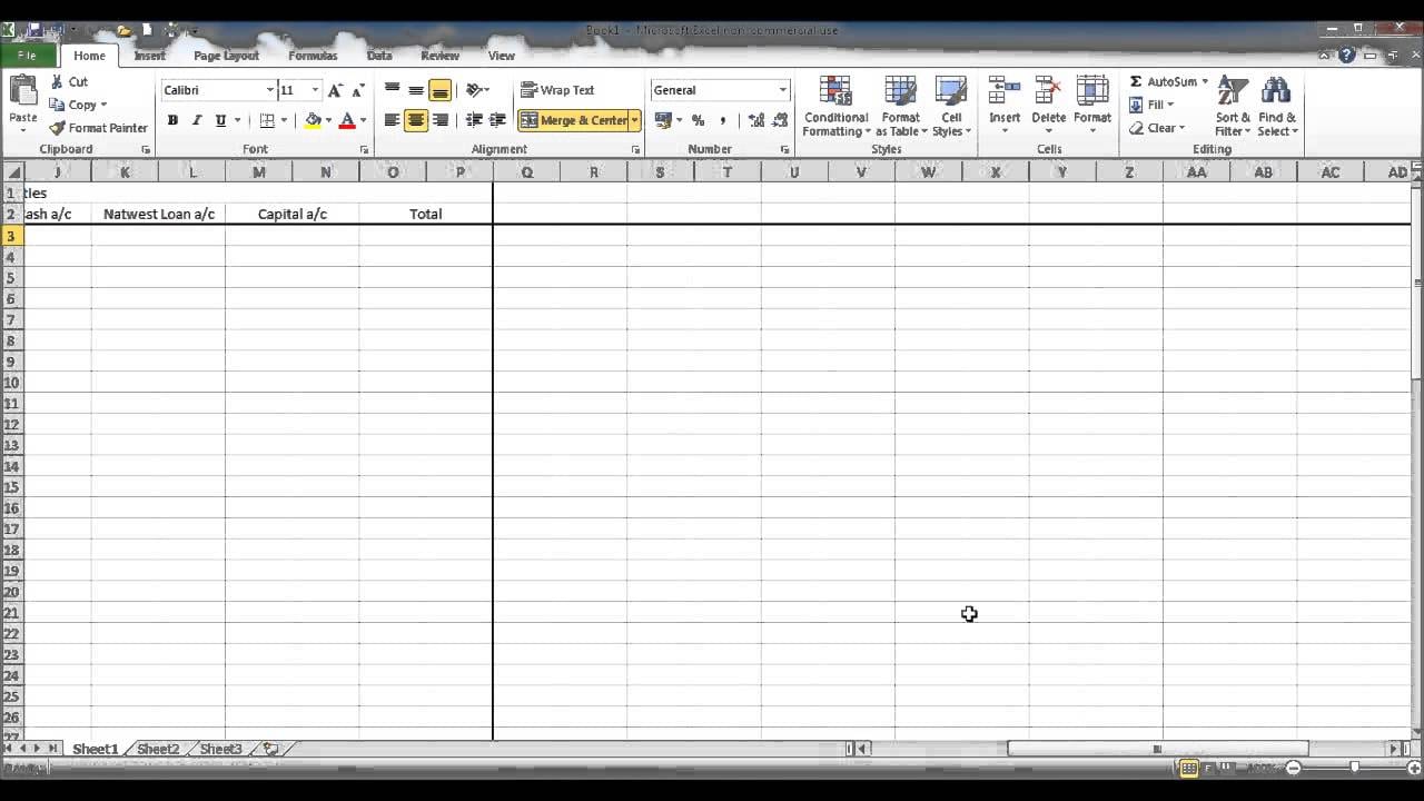 Bookkeeping Spreadsheet Template