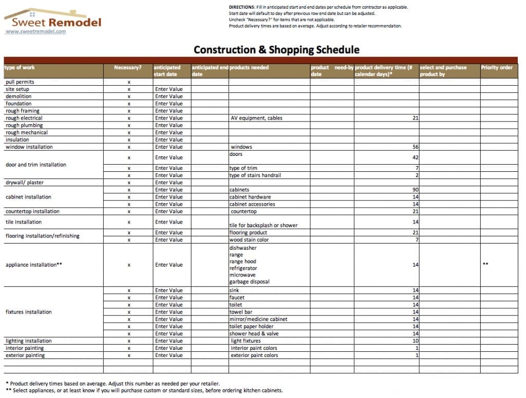 Contoh Format Time Schedule Kegiatan