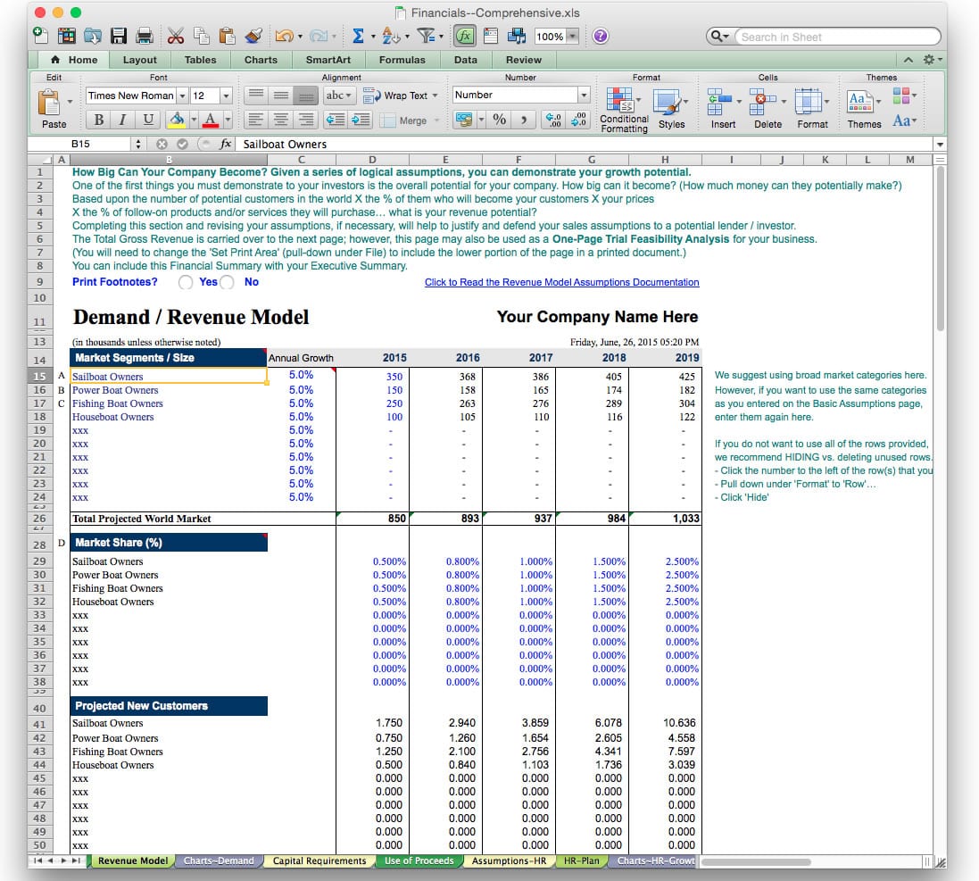 Free Blank Spreadsheet Templates