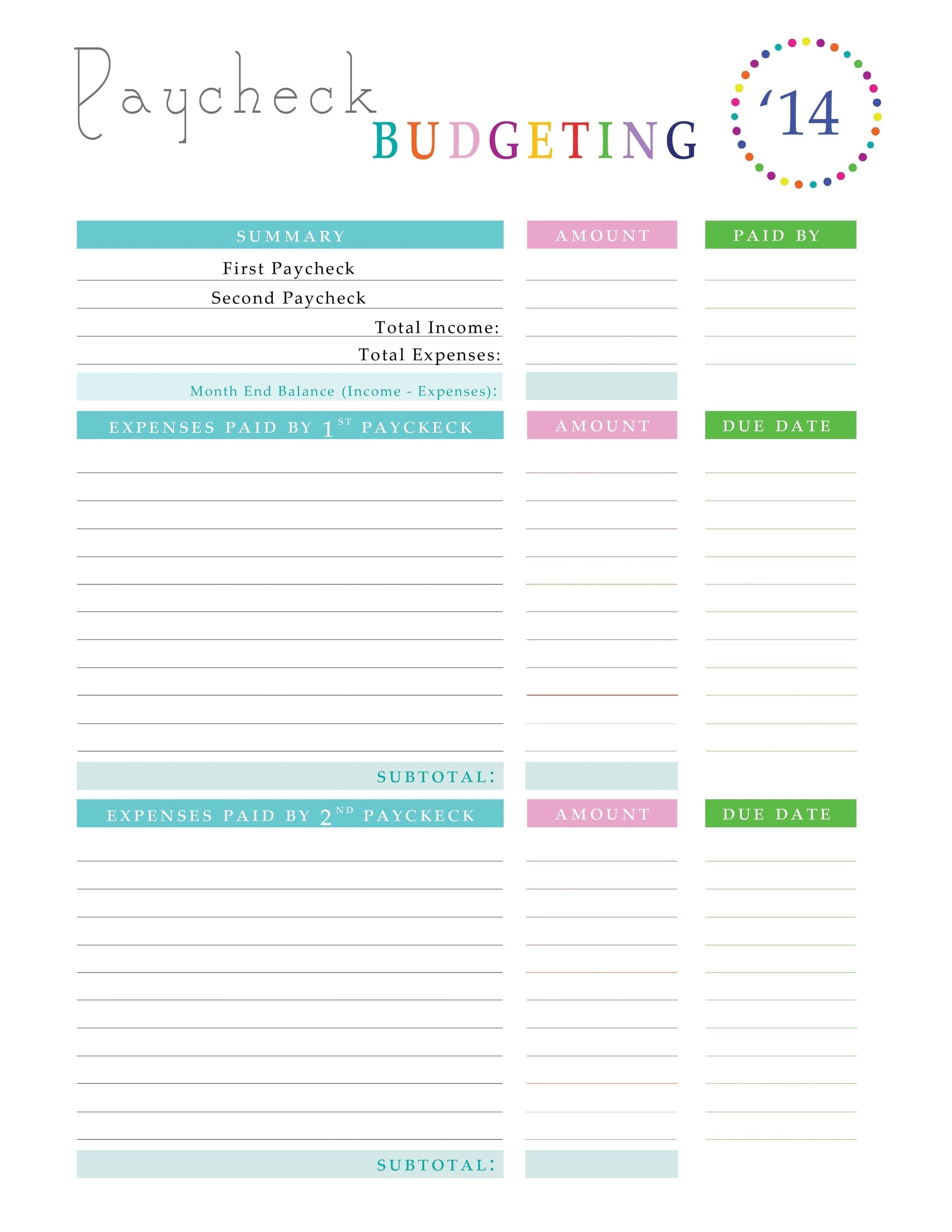 Simple Monthly Bill Spreadsheet Free Printable Monthly Expenses Template